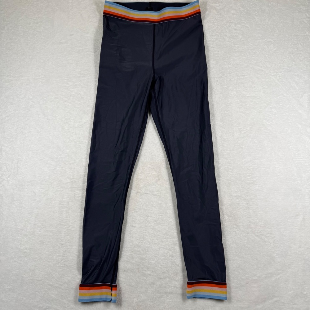 The Upside Navy Blue Rainbow Striped Leggings US 6 S USW421020 Activewear Yoga